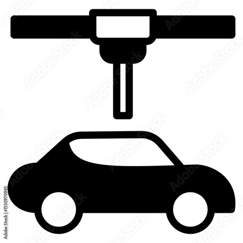 Car Manufacturing outline mixed icon