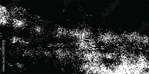 Abstract grunge black and white background with a decorative winter snowflake pattern, perfect for holiday season celebration art