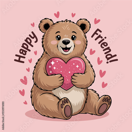 Birthday Bear with Heart
