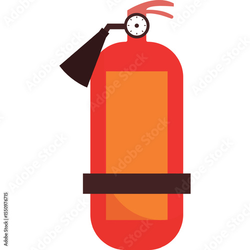fire extinguisher vector icon isolated on white