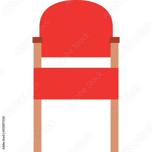 chair in waiting hall vector icon isolated on white