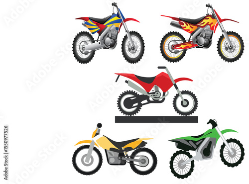 motorcycle on a white background