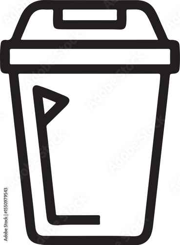 Vector disposable cup icon