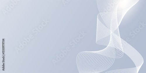 Modern abstract background with flowing lines. Digital future technology concept. vector illustration.