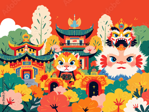 Celebrating chinese new year a colorful fusion of traditions and symbols cultural showcase festive