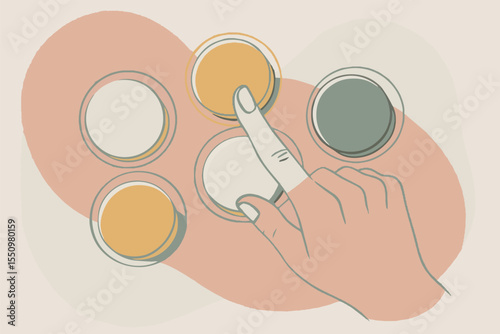 Human hand holding medical tool