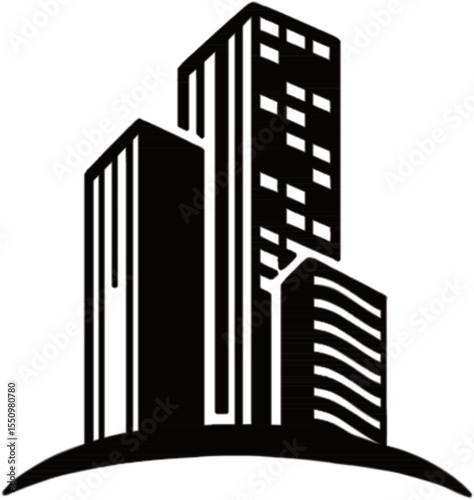 Building and Real Estate Icon Set – Property, Skyscraper, Architecture, Office Vector Symbols