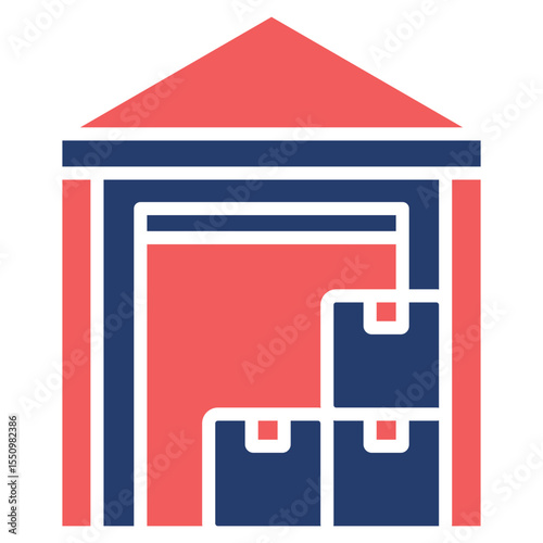 Warehouse solid color icon