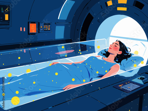  he waking investigators each find themselves in a narrow, futuristic-looking bed, covered with an opaque plastic lid