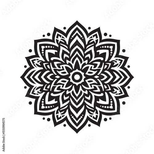 mandala pattern vector silhouette clip art background design illustration