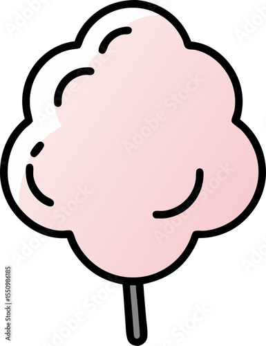 Sweet cotton candy vector illustration
