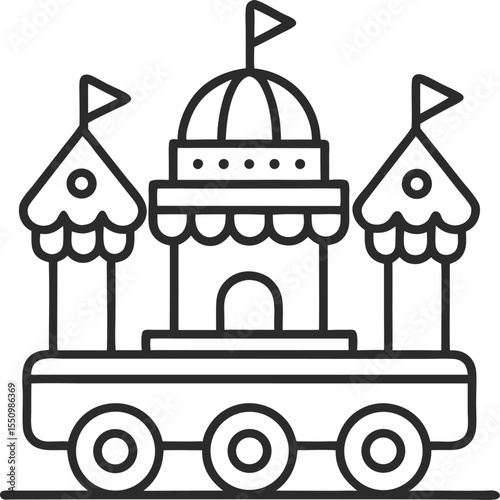 parade float vector icon