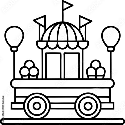 parade float vector icon