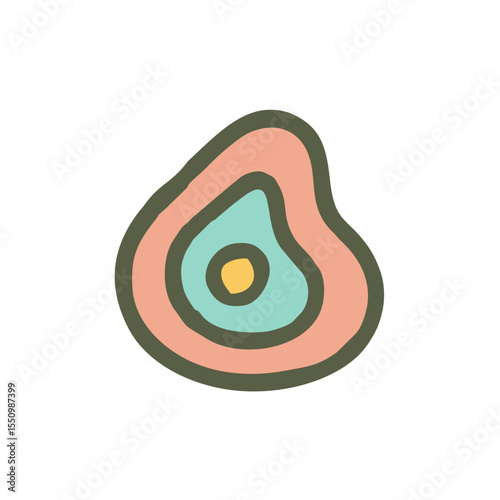 Pastel Abstract Shapes Grid with Modern Wavy Lines, A visually balanced grid of 16 unique abstract icons, each featuring soft pastel hues, organic curves, and geometric symmetry—ideal for tech, wellne