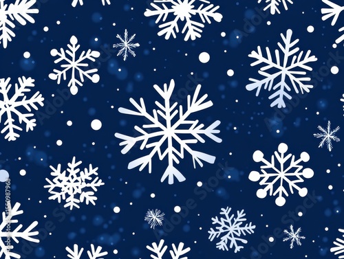 Winter snowflake pattern