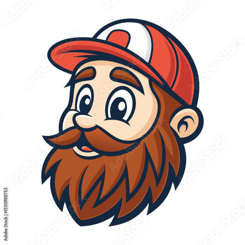 Vector Illustration of Male Head Mascot – Bold Character Logo Design Featuring Strong Man Face in Modern Style – Perfect for Sports Teams, Gaming, Branding, or Esports Logos	
