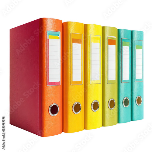 Row of colorful file folders (2)