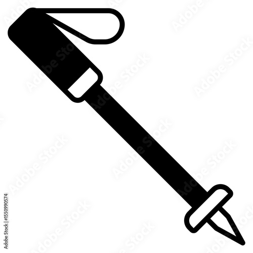 Hiking Stick black icon