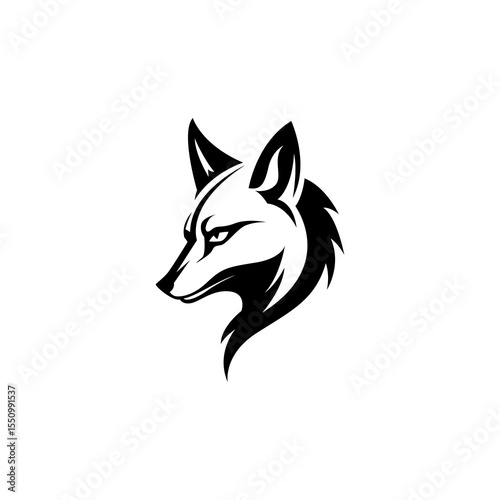 Sleek Fox Head in Vector Design