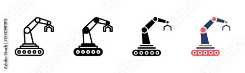 Robot Arm icon sheet multiple style collection