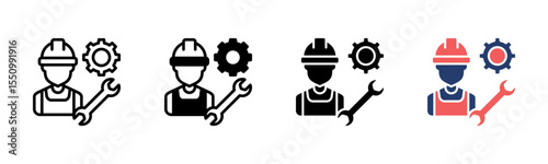 Engineer icon sheet multiple style collection