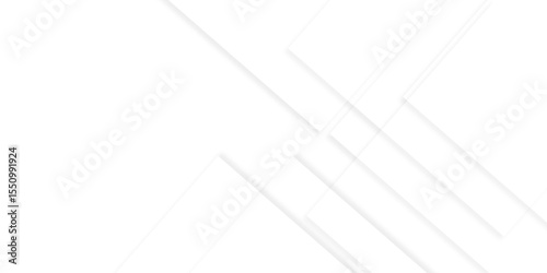 Abstract white background design with layers of textured white transparent material in triangle and squares shapes. White color technology concept geometric line vector white light grey background.	
