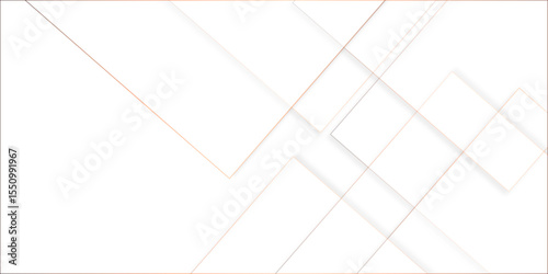 Abstract white background design with layers of textured white transparent material in triangle and squares shapes. White color technology concept geometric line vector white light grey background.	
