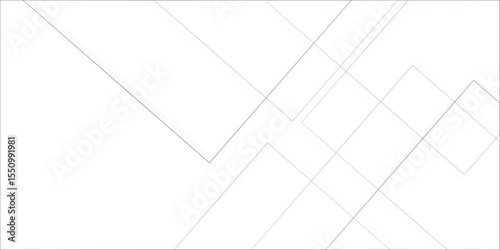 Abstract white background design with layers of textured white transparent material in triangle and squares shapes. White color technology concept geometric line vector white light grey background.	
