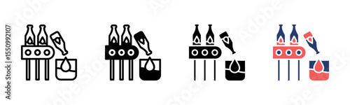 Assembly Line icon sheet multiple style collection