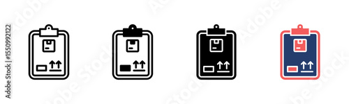 Parcel icon sheet multiple style collection