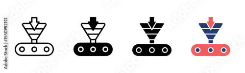 Funnel icon sheet multiple style collection