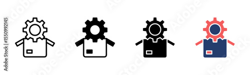 Packing Machine icon sheet multiple style collection