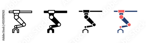 Robot Arm icon sheet multiple style collection