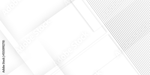 Abstract white and gray color, modern design stripes background with geometric shape. Vector illustration.
. Vector white horizontal template for business banner