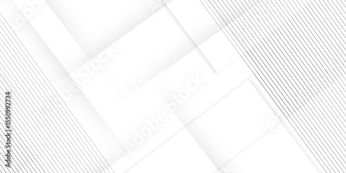 Abstract white and gray color, modern design stripes background with geometric shape. Vector illustration.
. Vector white horizontal template for business banner