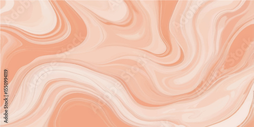 Flowing pastel peach marble background texture