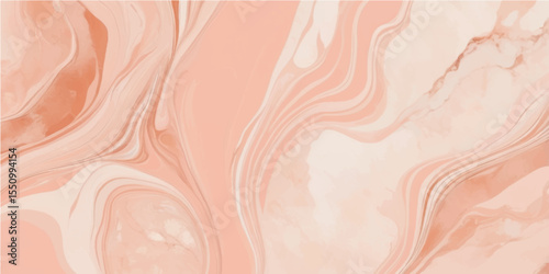 Abstract luxury marble design in peach shades