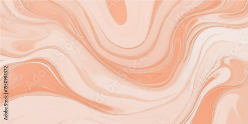 Abstract fluid swirl pattern in pastel peach tones