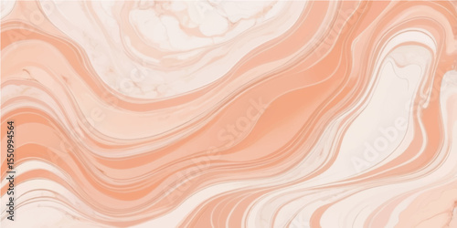 Soft peach swirl pattern on marble texture