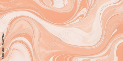 Soft peach swirl pattern on marble texture
