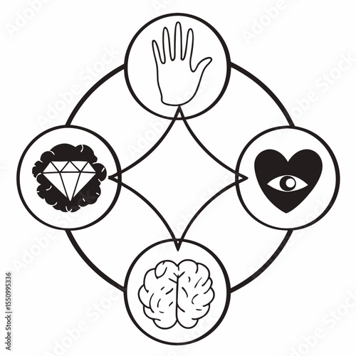 Mental Health Awareness Vector – Brain Wellness, Therapy Support, Emotional Intelligence, Psychological Care and Awareness Campaign Design

