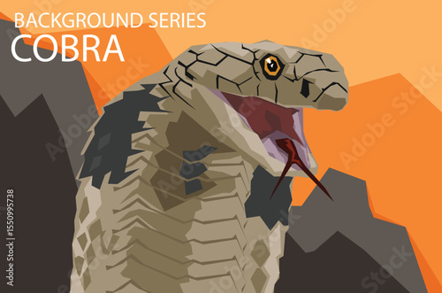 illustration background vector of cobra snake