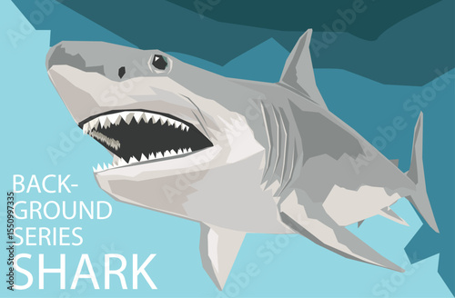 illustration background vector of shark 