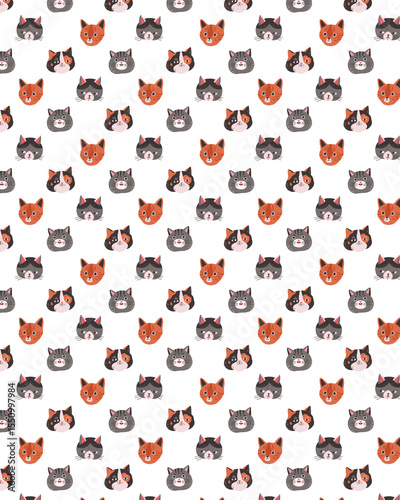 seamless pattern with cats