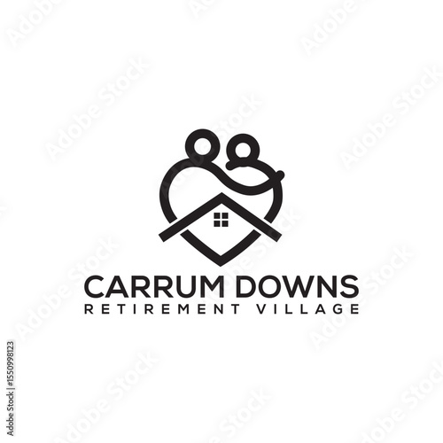 Charming love home logo design that symbolizes warmth, care, and family. Perfect for realtors, home care services, family housing, and real estate businesses focused on comfort.

