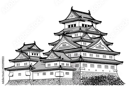 Majestic Japanese Castle Intricate Architecture and Design