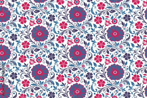 seamless floral pattern with elegant hand drawn line art featuring abstract flower sketches for fabric and home textile design

