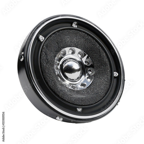 Close-up of a black car speaker