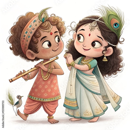 Krishna radha drawing sketch illustration hindu god indian art 