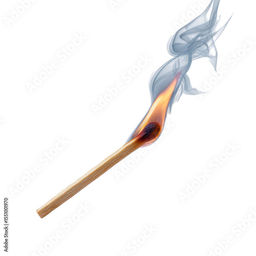 Burning matchstick with smoke (13)